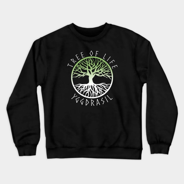 Yggdrasil Tree of Life Pagan Witch As Above So Below Crewneck Sweatshirt by vikki182@hotmail.co.uk